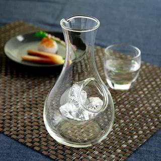 氷ポケット付 氷 とっくり 日本酒 冷酒 カラフェ ポケット ピッチャー ガラス製 ガラス 熱燗 400ml 酒..