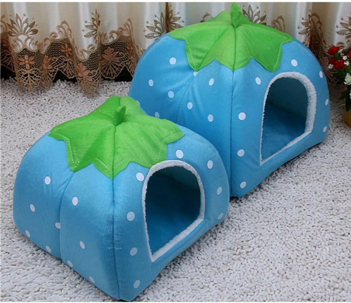 通年利用 シンプル ブルー おしゃれ ねこ 猫 冬 ペットマット ペットクッション 冬用 丸洗い 寝床 柔らかい 38*38*43 猫の家 ペット用寝袋 ペット...