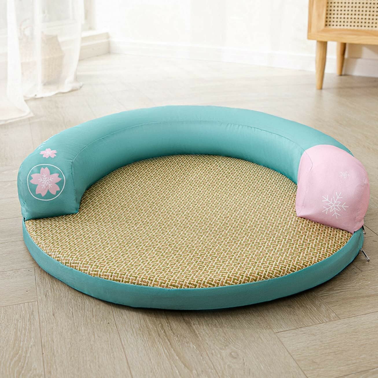 ブルー ペットクッション 軽量 ぐっすり眠れる 通気性 介護 丈夫 夏用 ペットソファー 犬用ベッド