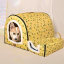 オールシ ペット用 モコモコ 寝床 休憩所 キャットハウス 小型犬 暖かい 柔らかい 快適 L 保温防寒 寒さ対策 犬小屋 カラー クッション マット 犬猫 ド...