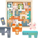 積み木 木製パズル クリスマス ブロックおもちゃ 誕生日 バランスゲーム おもちゃ 動物パズル 知育玩具 積み上げ プレゼント\送料無料/ 形合わせ 型はめパズ...