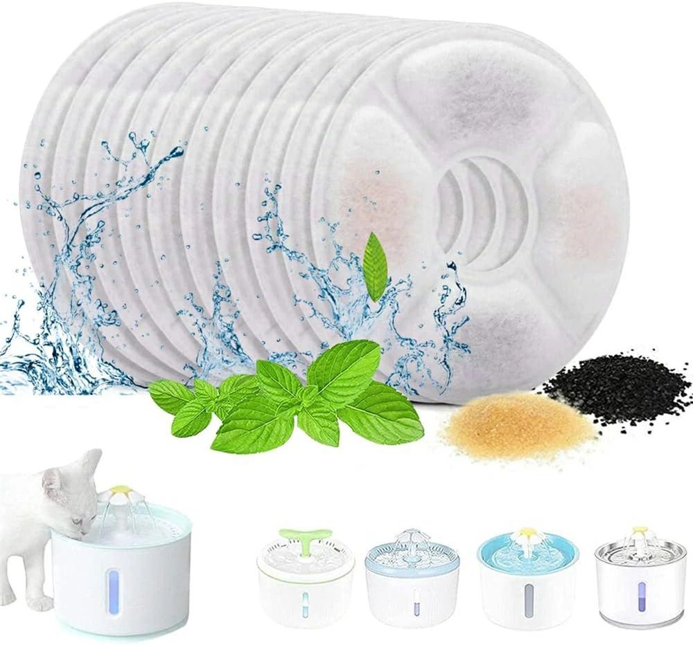 16枚入 約12.5cm、内径 水 安全 1.6L/2L/2.4L猫自動給水器に適用 外径 猫水フィルター 抗菌 水 フィルター フィルター 軟水化フィルター 自動給水器 猫 フィルター 下部尿路の健康維持 約3.5cm ペット フィルター 猫 猫 給水器 フィルター