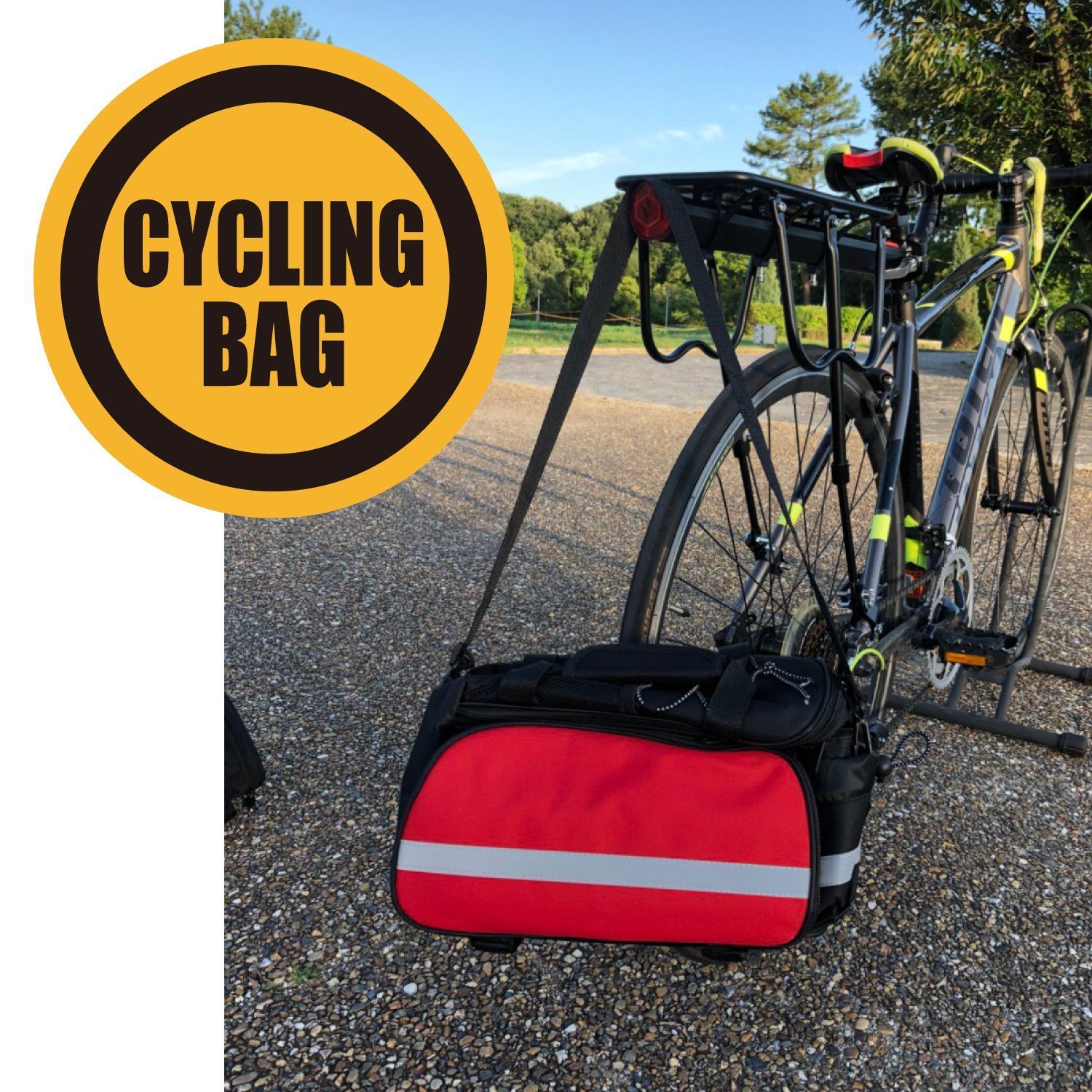 拡張バッグ リアバッグ ロードバイク 大型 部分 キャリアバッグ クロスバイク 自転車 防水カバー付属 ..