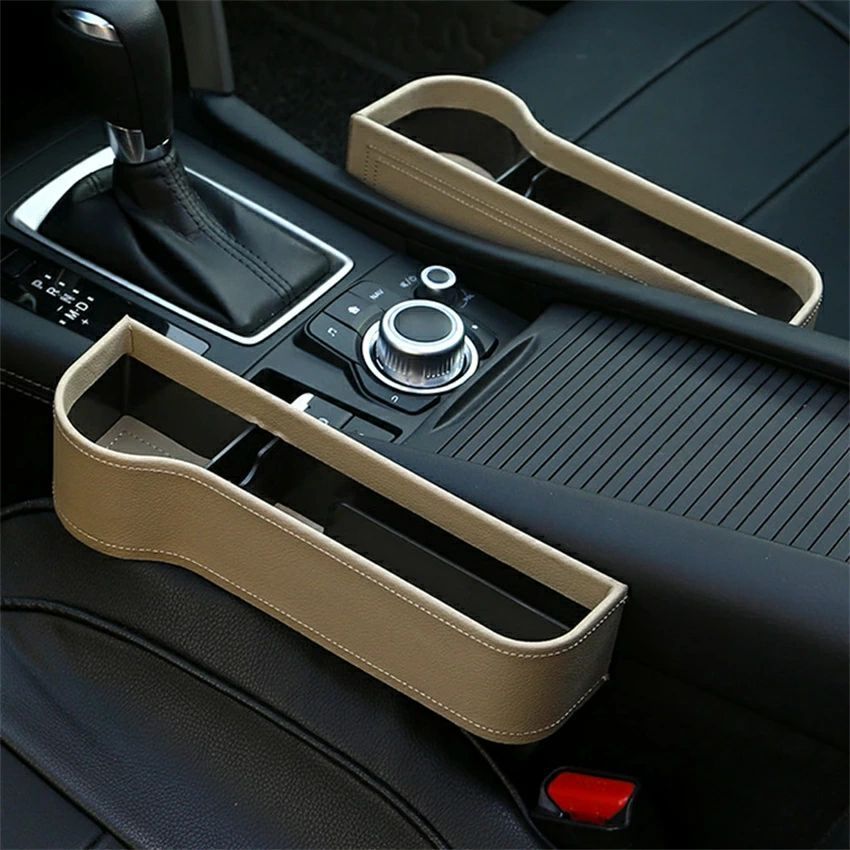 コンソール コンソールボックス ブラウン カップホルダー 隙間収納 カーキ 車載 ドリンクホルダー ブラ..