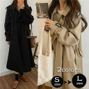 秋 ロング 春服 ビジネス ロング丈 春物 トレンチ 就活 スプリングコート 通勤 韓国風 春コート レディース ドロップショルダー アウター カジュアル S/M/L 黒 シンプル ベージュ トレンチコート コート 春