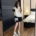 可愛い 2点セット 子供服 スポーツウェア 運動服 キッズ 2024 おしゃれ 女の子 カジュアルスポーツスーツゆったり半袖中学生女子夏服2024ショートパンツ...