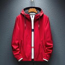 メンズ ジャケット 秋服 ジャンパー ウインドブレーカー カジュアル ブルゾン アウトドア マウンテンパーカー アウター 防風 秋 フード付き