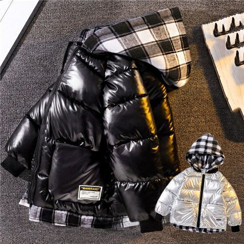 キッズ 冬用 ダウン アウター 子供 コート ブラック 防寒 子供服 防風 あったか 上着 フード付き 保育所 ダウンコート 男の子 ダウンコート 暖かい キッ...