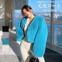 アウター 防風 暖かい ショート丈 可愛い ボリューム あったか Vネック ふんわり 防寒 着痩せ 人気 冬服 レディース カジュアル 防寒コート ウサギの毛皮 おしゃれ ノーカラー モコモコ フェイクファーコート ファーコート 高級感 きれいめ 上品 ショートコート