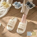 履きやすい ルームシューズ レディース 夏用 厚底 スリッパ メンズ サンダル 厚底 リネンスリッパ ビーチサンダル おしゃれ かわいい 3cm ルームシューズ...