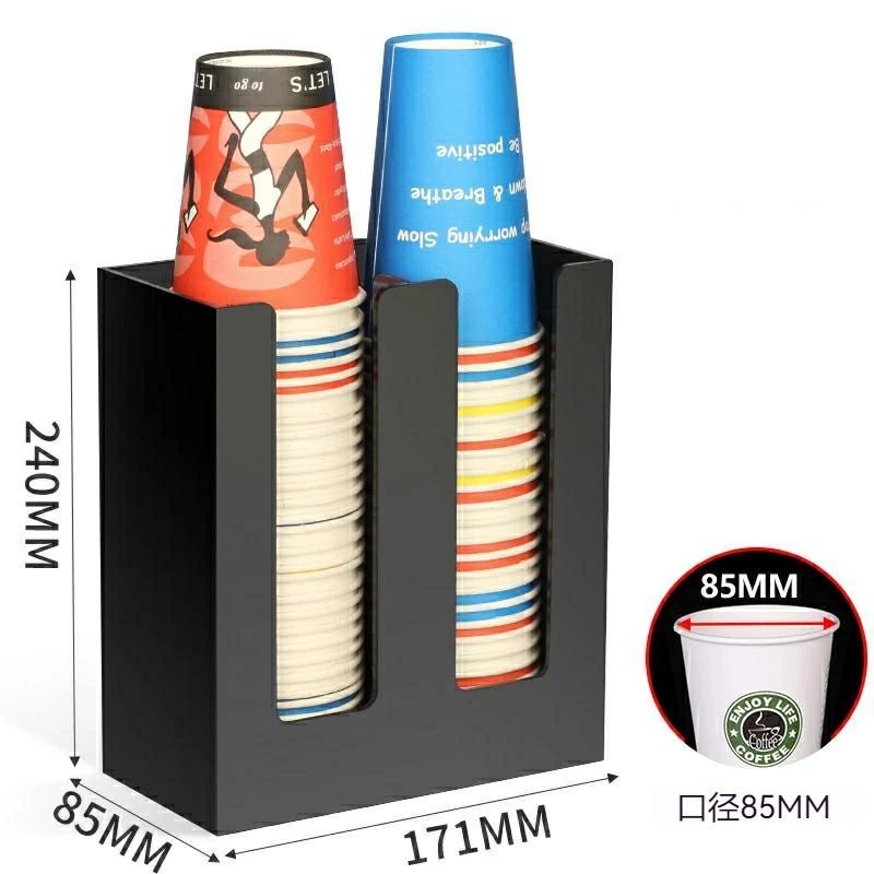 コンビニ アクリル製 紙コップホルダー-7568 使い捨てカップ棚 オフィスなど適用 コーヒーカップ収納 ..