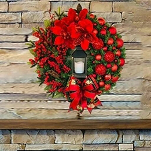 クリスマスのドア、休日の花輪、家の窓、壁の装飾、お祝いのパーティー、クリスマスの装飾のためのフラワーリングの花輪 クリスマスのドア、休日の花輪、家の窓、壁の装飾、お祝いのパーティー、クリスマスの装飾のためのフラワーリングの花輪