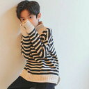 130cm 着心地良い 子供用 140cm 120cm ストライプ柄 秋着 160cm ス キッズ 150cm セーター オシャレ ニット 韓国子供服 女の子 大人気 男の子 ユニセックス 防寒 110cm カジュアル セーター セーター 通学 ハイネック セーター お出かけ ス 冬着