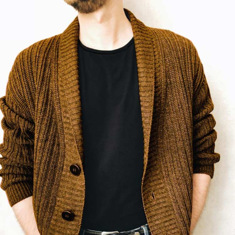 ブルー ケーブルニット ニットカーディガン カーディガン ニットジャケット ブラック ライトグレー 春服キャメル グリーン ショールカラー リブ 無地 ニット アウター セーター ブラウン カーディガン メンズ 秋冬 長袖 メンズ ニット 春物 ダークグレー