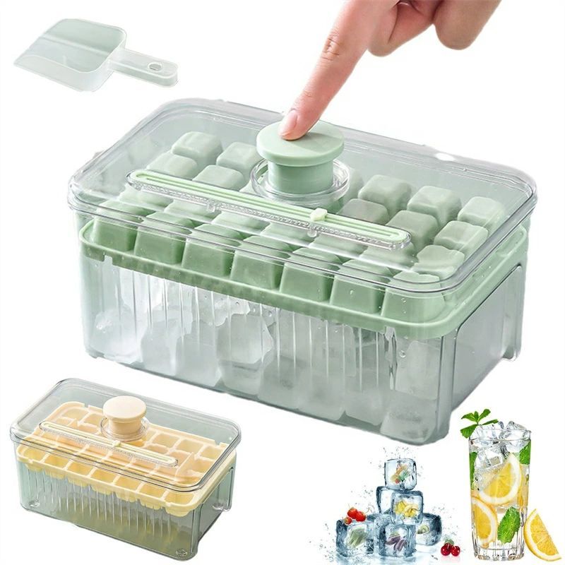 家庭用 製氷ケース 小分け 高耐久性 四角氷 シリコン製 お茶 氷モールド ミニ 蓋付き 柔らかい お酒氷 ..