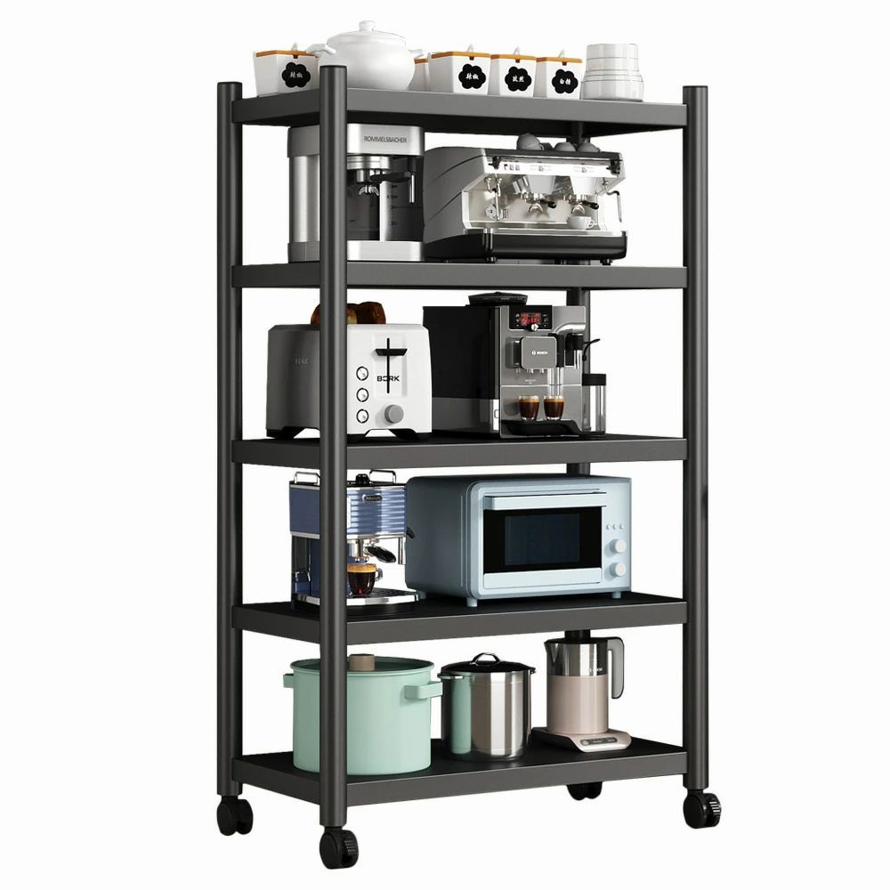 レンジ台 ラックを付き ストッパー 大型レンジ対応 メタルラック キッチンカウンター キッチンラック ..