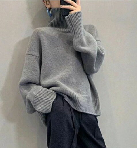 ニット レディースファッシ ゆったり 無地 快適 秋冬 長袖 セーター ニット レディースファッシ ゆったり 無地 快適 秋冬 長袖 セーター