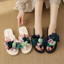 黒 ヨーロッパ寸法 ビーサン 滑り止め かわいい ファッション フラワー 花 白 厚底 おしゃれ レディース ビーチサンダル シューズ 韓国