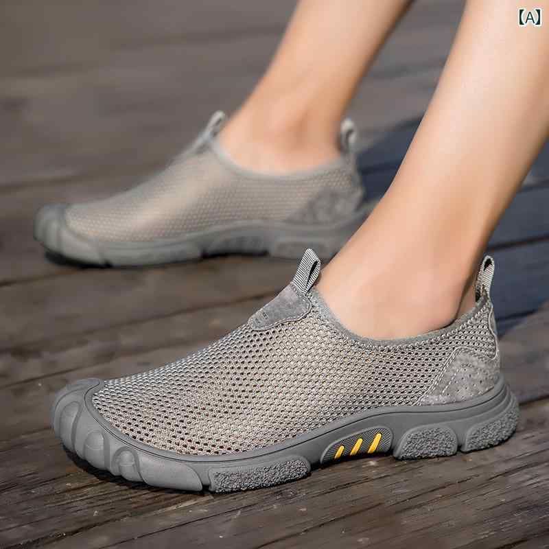 スポーツ ヨーロッパ寸法 夏 スニーカー メッシュ レジャー メンズ アウトドア グレー クライミング トレッキングシューズ 通気性 登山靴 ハイキング