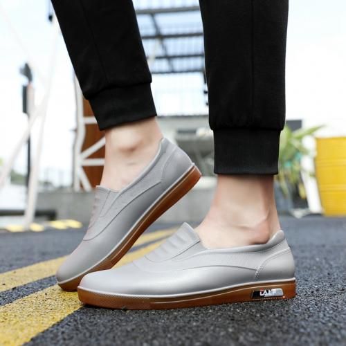 ヨーロッパ寸法 ブラック グレー ウォーターブーツ 作業 ローカット ショート 釣り キッチン メンズ 滑..