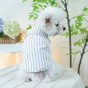 ウェア 犬 猫 服装 春夏 薄手 中小型犬 二脚 クラシック 白黒 ストライプ polo