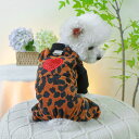 ウェア 犬 猫 服装 春夏 薄手 中小型犬 レオパード カップル スカート 四脚 パンツ