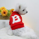 ウェア 犬 服 春夏 新作 中小型犬 泰迪 開ボタン 二脚 大文字 B スウェット