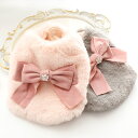 犬服 秋冬用 猫用 プリンセスドレス コットンウェア ボウ付きフレッシュドレス 柴犬 小型犬 ペット用 超かわいい