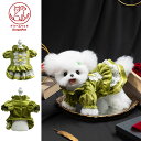 DreamPet 高級 犬服 ロリータ ベルベットワンピース 仔犬 小型犬 柴犬 ゴールデンレトリバー ペットワンピース