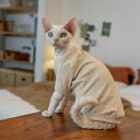 DreamPet オーガニックコットン インナー デボンレックス 猫服 無毛猫 コーニッシュ ナチュラルコットン ベビー 長袖