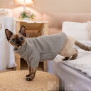 DreamPet 無毛猫 猫服 デボンレックス 暖かい セーター 少女風 日系 カジュアルコート