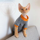 DreamPet デボンレックス 猫服 スフィンクス 無毛猫 コーニッシュ ストレッチ 薄手 スウェット