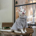 DreamPet デボンレックス 猫服 無毛猫 コーニッシュ フェイクラビットファー フリース 防風 アウター
