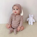 うさぎ 赤ちゃん ベビー服 長袖 カバーオール 兎 着ぐるみ 帽子 うさみみ しっぽ付き 3点セット ウサギ コスチューム 可愛い 女の子 男の子 出産祝い プレゼント 春秋 お正月 年賀状 記念撮影