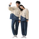 もこもこ パジャマ レディース メンズ ルームウェア 上下セット 部屋着 カップル パジャマ ペアルック 秋冬服 お揃い ナイトウェア 寝巻き 無地 ギフト 結婚祝い 誕生日 プレゼント クリスマス L641