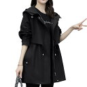 トレンチコート レディース スプリングコート マウンテンパーカー ミドル丈 春コート 春服 秋服 ガウンコート ビジネスコート アウター 大きいサイズ 通勤 通学