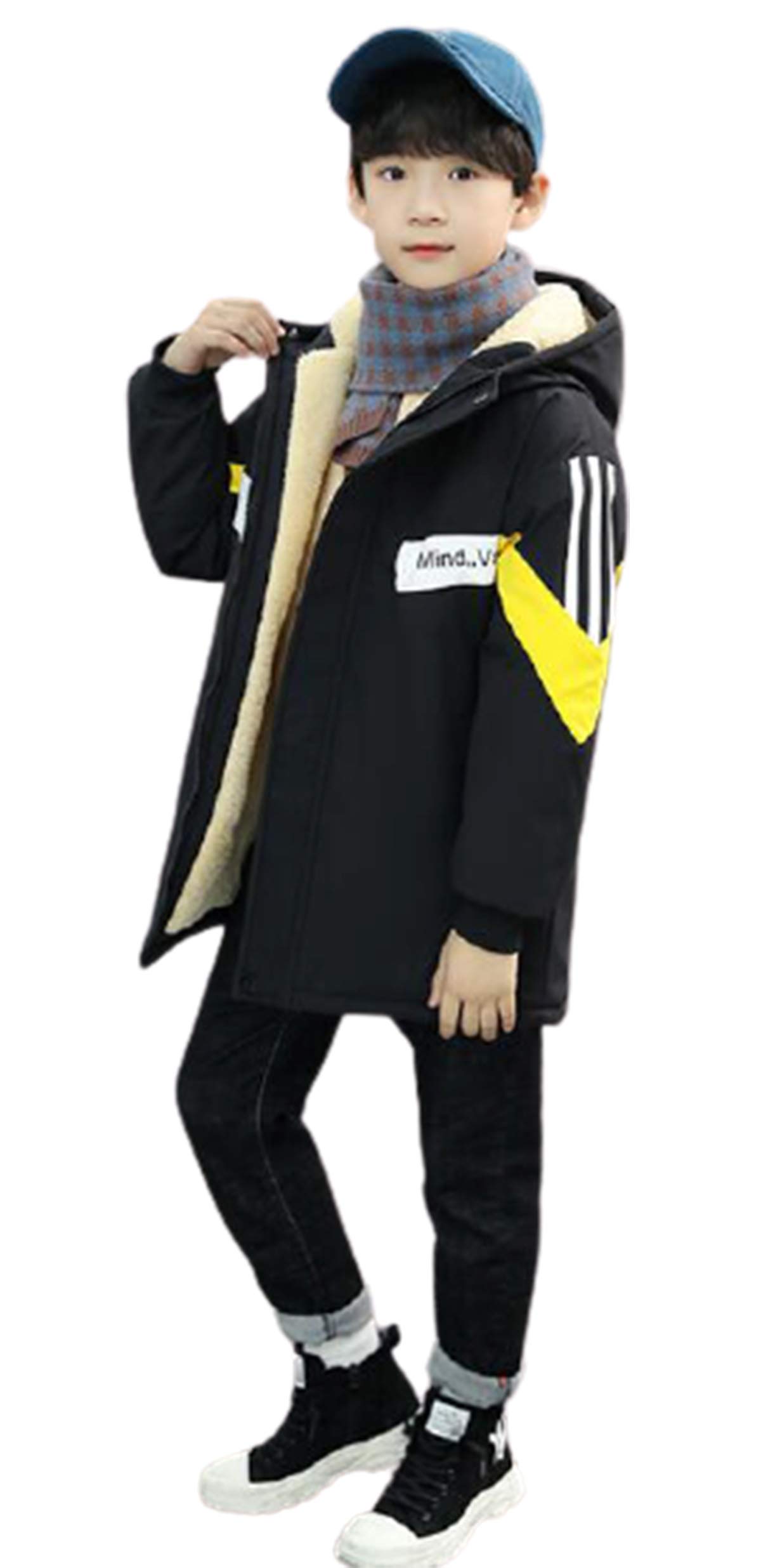 フード付き モッズコート 男の子 子供服 ロングコート 中綿ジャケット アウター 裏起毛 裏ボア ミリタリージャケット ジャンパー ブルゾン キッズ 中綿 コー...