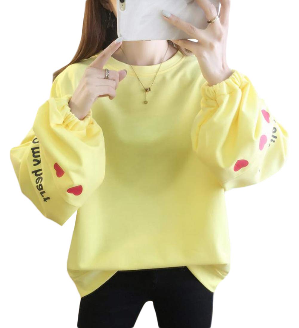 トレーナー レディース ゆったり 韓国 パーカー クルーネック 長袖 ス スウェット パフスリーブ 可愛い カットソー 大きいサイズ 秋