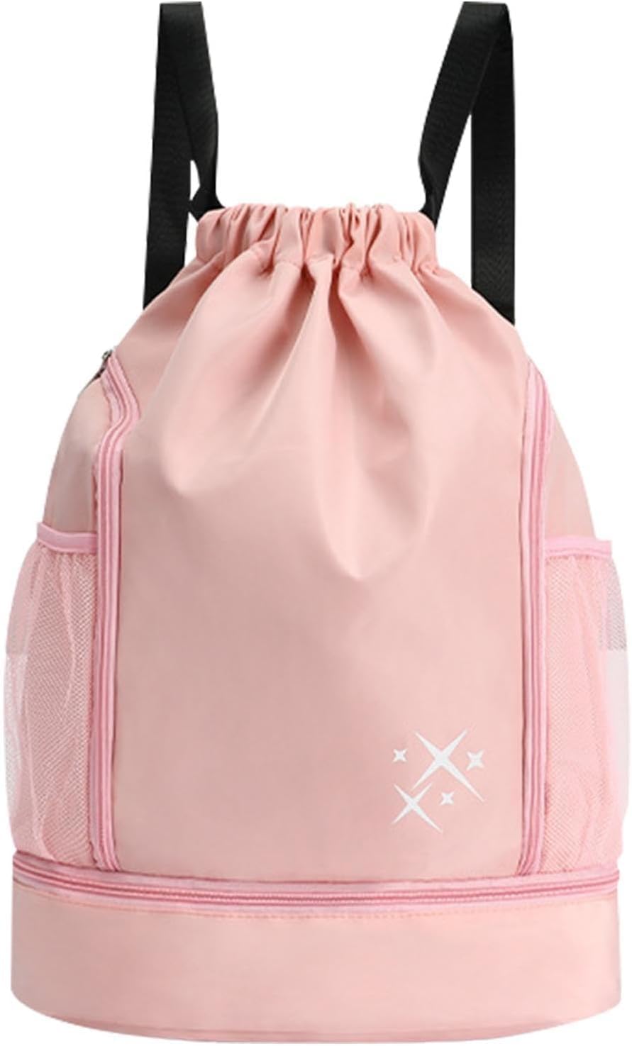 スイミングバッグ 巾着バックパックバッグ | ランニング、キャンプ、ショッピング中のティーン、女の子..