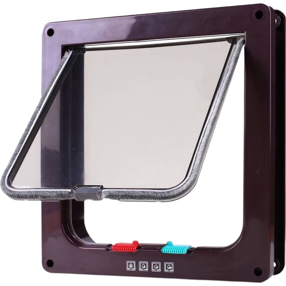 ペットドア 猫ドア キャットドア ねこ ネコ 犬 室内 開閉ロック機能付き 取り付け簡単 DIY 玄関 扉 壁 ..