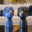 装飾品 ホームデコレーションアートワーク彫刻インテリア、屋内デスクインテリア現代抽象クリエイティブな人々の彫像手作りアートポリレジンギフト 立像