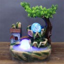 屋内テーブルの滝 屋内デスク樹脂風水の装飾風景水の噴水リビングルーム滝の噴水創造的な流動水の飾り 室内装飾噴水