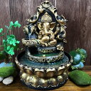 フィギュア彫刻 屋内噴水、屋内象、屋内噴水、ホームオフィスの装飾彫刻に使用される屋内噴水 導いた、禅の装飾品 風水像 (Color : A)