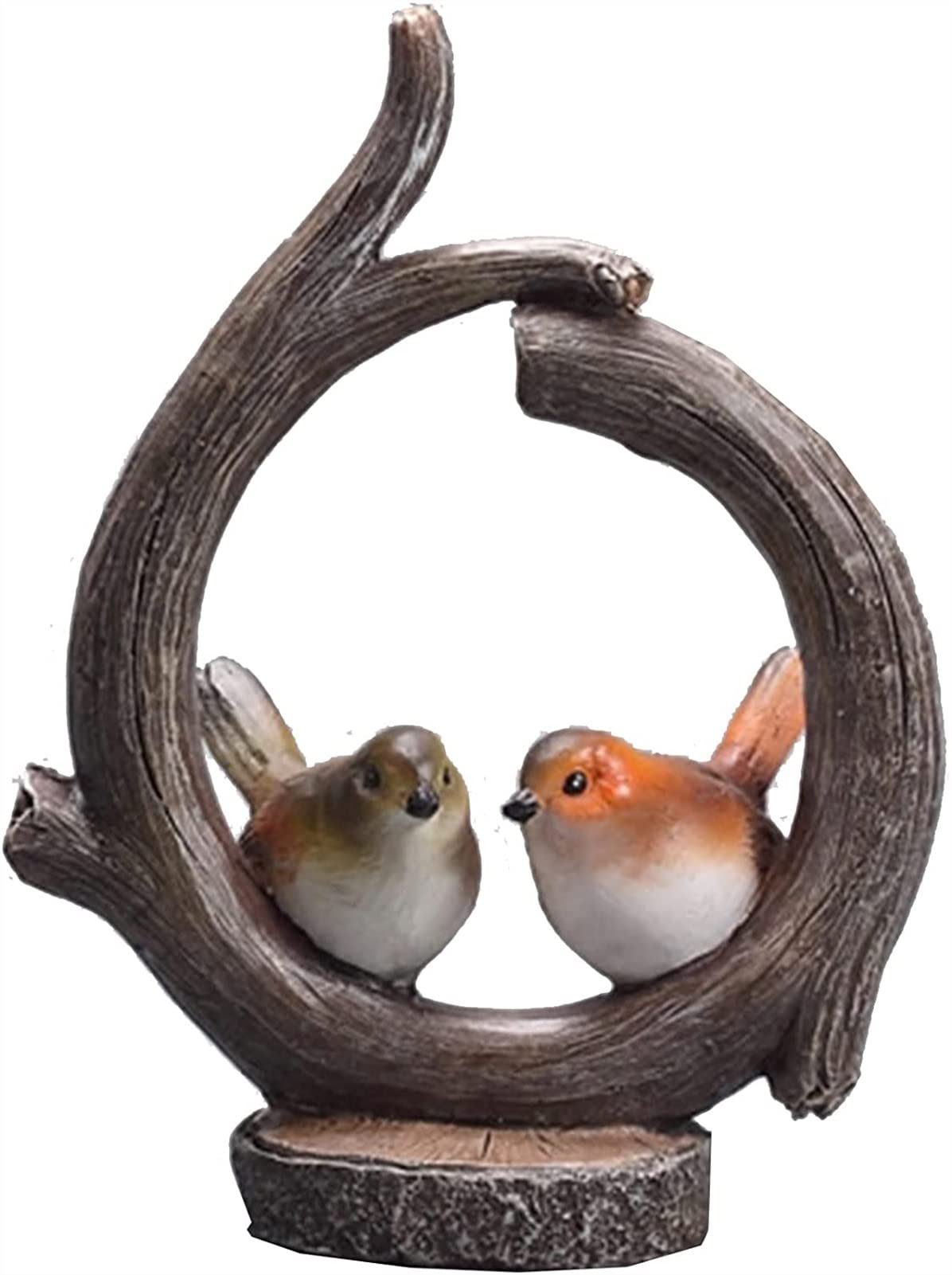 フィギュア彫刻 屋内ヴィンテージの鳥の彫像と置物の動物の彫刻工芸品彫刻の装飾リビングルームの寝室の内閣 風水像 (Color : B)