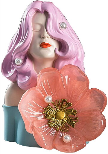 フィギュア彫刻 彫刻の装飾の花の女の子の置物、創造的な置物や置物、リビングルームと寝室のホームアクセサリーに適しています。 風水像 フィギュア彫刻 彫刻の装飾の花の女の子の置物、創造的な置物や置物、リビングルームと寝室のホームアクセサリーに適しています。 風水像