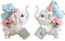 フィギュア彫刻 Feng Shui Elephant Statueラッキー動物繁栄の置物彫刻、リビングルームの家の装飾、ギフト 風水像 (Color : Set)(4)