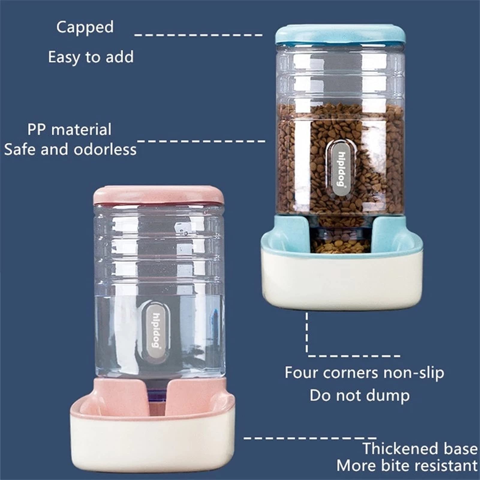 ドリームペットの【新品発売期間限定特価】ペット自動フィーダー犬の飲料ボウル猫アクセサリー給水水供給用品大容量ディスペンサー2ピース/セット (Color : 4)｜アングル3