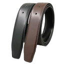 ベルト バックルなし メンズ ベルトのみ 33mm 穴付き ブラック ブラウン 両面使用可能 ピン式 帯のみ 交換用 替えベルト ズボン用 ゴルフ用 大きいサイ...