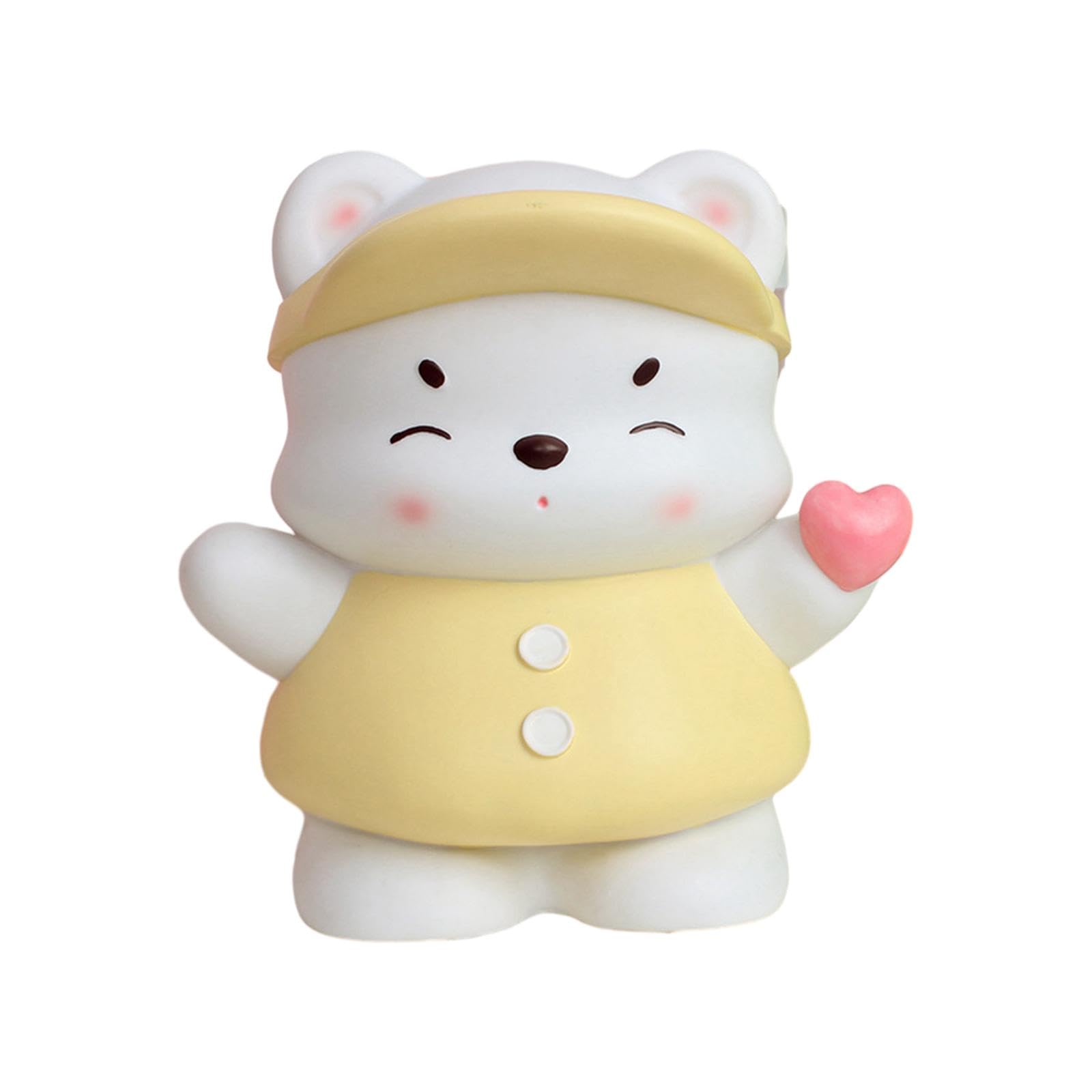 貯金箱 子供用 クマの置物 フェスティバル ギフト 動物の彫刻 オーナメント 繊細な家の装飾 貯金箱 グッズキャニスター 心を込めて