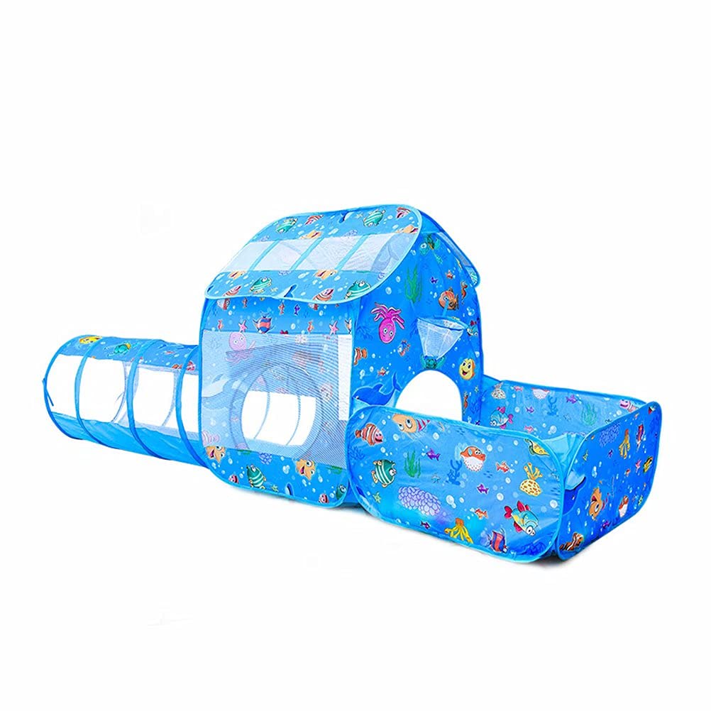 子供用テント キッズテント ボールプール テントハウス トンネル 3点セット 折り畳み式 秘密基地 室内遊具 収納バッグ付き お城テント 組み立て簡単 室外・室...